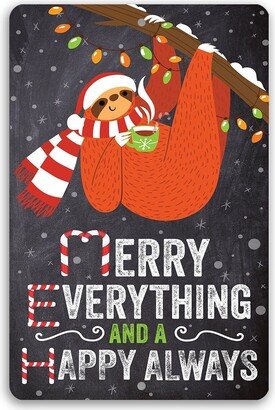 Tin - Merry Everything & A Happy Always Durable Metal Sign-8