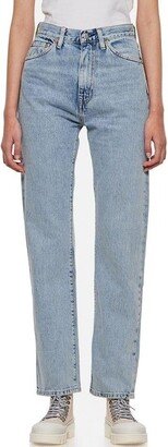 High-Waisted Straight-Leg Jeans-AC