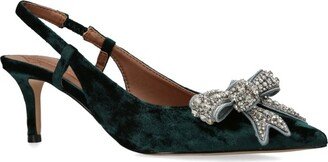 Velvet Belgravia Slingback Court Shoes