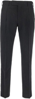 PT Torino Pinstripe-Printed Pleat Detailed Tapered Trousers