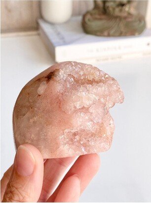 Top Grade Pink Amethyst Druzy Crystal Free Form Standing Geode 7.2Oz 205G 6cm 2.3 Brazil Mine Mineral Natural Cluster
