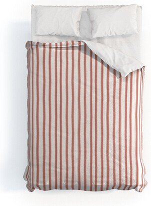 Emanuela Carratoni Old Pink Stripes Made To Order Full Comforter Set