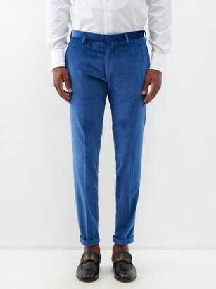 Velvet Slim-leg Suit Trousers