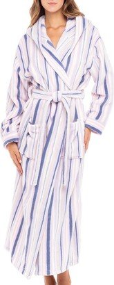 Alexander Del Rossa ADR Women' Claic Winter Robe, Hooded Pluh Fleece Bathrobe Lavender Dream XL