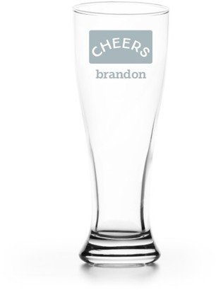 Pilsner Glasses: Cheers Pilsner Glass, Glass, Pilsner Glass Double Side, White