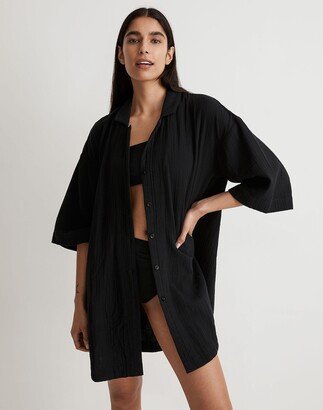 Lightspun Cover-Up Mini Shirtdress