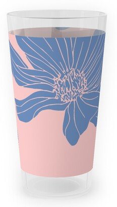 Outdoor Pint Glasses: Poppies Outdoor Pint Glass, Pink