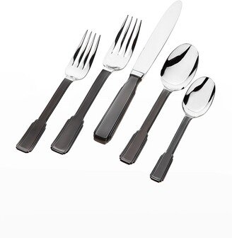 20-Piece Art Deco Black Flatware Set