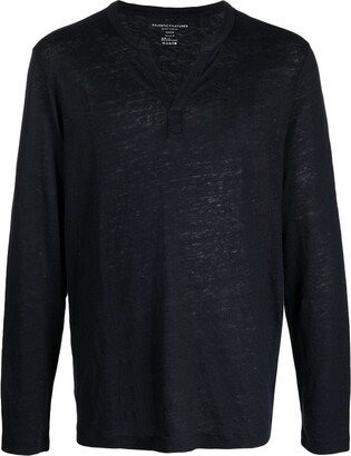 V-neck long-sleeve jumper-AD