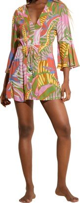 Palmery Joy Cover-Up Caftan Dress