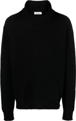 Roll-Neck Ribbed Jumper-AE