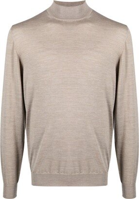 Mock-Neck Virgin Wool Jumper