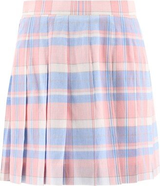 Tartan Pleated Mini Skirt