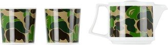 White ABC Camo Tea Pot Set