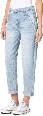 Women's Fearless Curvy Barrel High Rise Insta Stretch Juniors Jeans