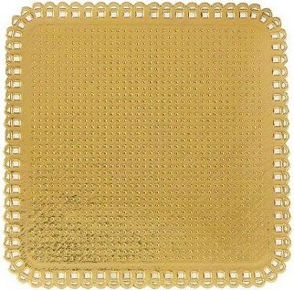 Novacart Mini-Square Apollo Gold Cake Board Doily 4-5/16 x 4-5/16 (Case of 300)