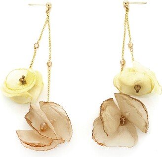 Tulle Blossom Drop Earrings