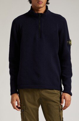 Half Zip Wool Blend Sweater