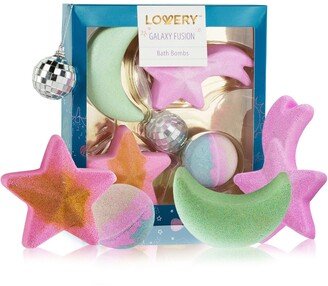 Lovery Galaxy Bath Bomb Set and 4 Cosmic Bath Fizzers, Spa Gift Set, 5 Piece