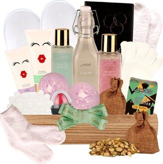 Pure Parker Caramel Vanilla 15-Piece Bath Basket. Infused with Coconut & Honey Essential Oils.