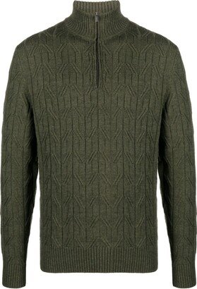 Boggi Milano High-Neck Zip-Up Jumper