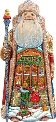 G.DeBrekht Woodcarved Wishes Santa Figurine