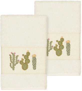 Cream Mila Embellished Hand Towel - Set of 2