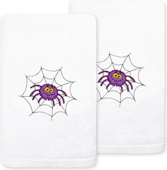 Spider Embroidered Luxury 100% Turkish Cotton Hand Towels - Set of 2
