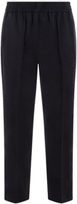 Elastic Waist Straight-Leg Pants