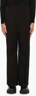 Black wool classic trousers