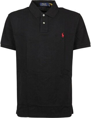 Logo Embroidered Polo Shirt-AS