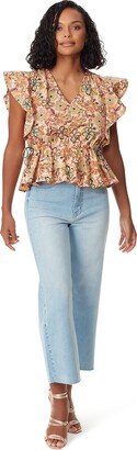 Sam Edelman Sportswear Women's Binx Flutter Sleeve Blouse