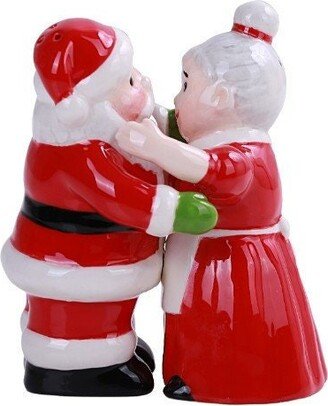 Santa & Mrs. Claus Hugging Magnetic Salt Pepper Shaker