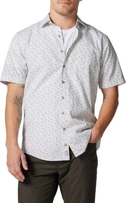 The Anchorage Boat Print Short Sleeve Button-Up Shirt