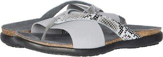 Penelope (Gray Cobra Leather/Gray Elastic) Women's Shoes