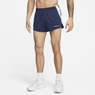 Men's Track Club Dri-FIT 3 Brief-Lined Running Shorts in Blue