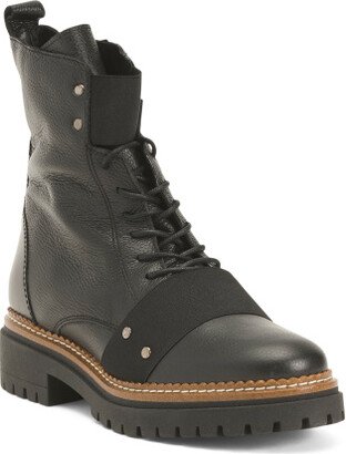 TJMAXX Leather Laced Up Booties For Women-AB