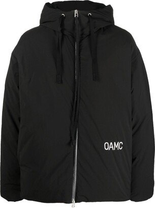 Logo-Print Hooded Puffer Jacket-AA