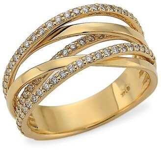 Flawless 14K Yellow Gold & Diamond Multi-Wrap Ring