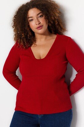 Women's Fitted Plus Size Sweater-AA