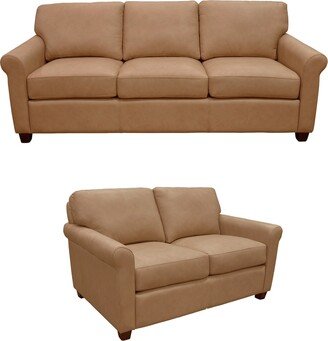 Coja Maricopa Ultra-Comfort Genuine Leather Sofa and Loveseat Set