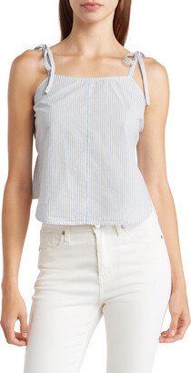 Stripe Tie Strap Cotton Camisole