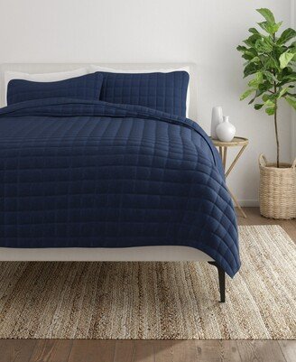 Home Collection Premium Ultra Soft Square Pattern Quilted Coverlet Set, Twin