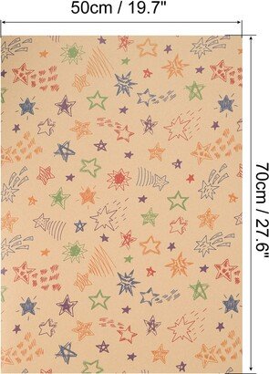 Unique Bargains Birthday Wrapping Paper, Multi Pattern 20 x 28“ with Rope,Tape,Sticker 6 Pcs - Multi Color