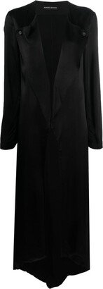 V-neck long-sleeved maxi coat