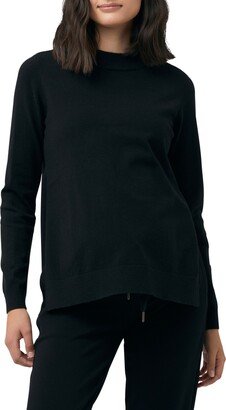 Morgan Side Split Mock Neck Maternity Sweater