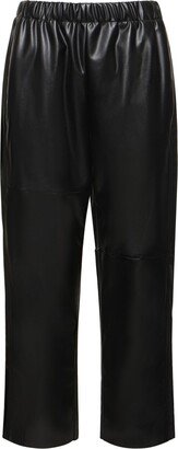 Faux leather pants-AE