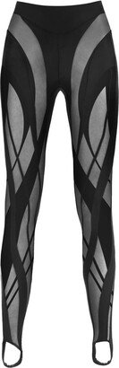 Logo Embossed Illusion Spiral Leggings