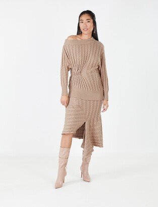 Beatrice Cable Knit Skirt-AA