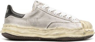 BLAKEY distressed canvas sneakers